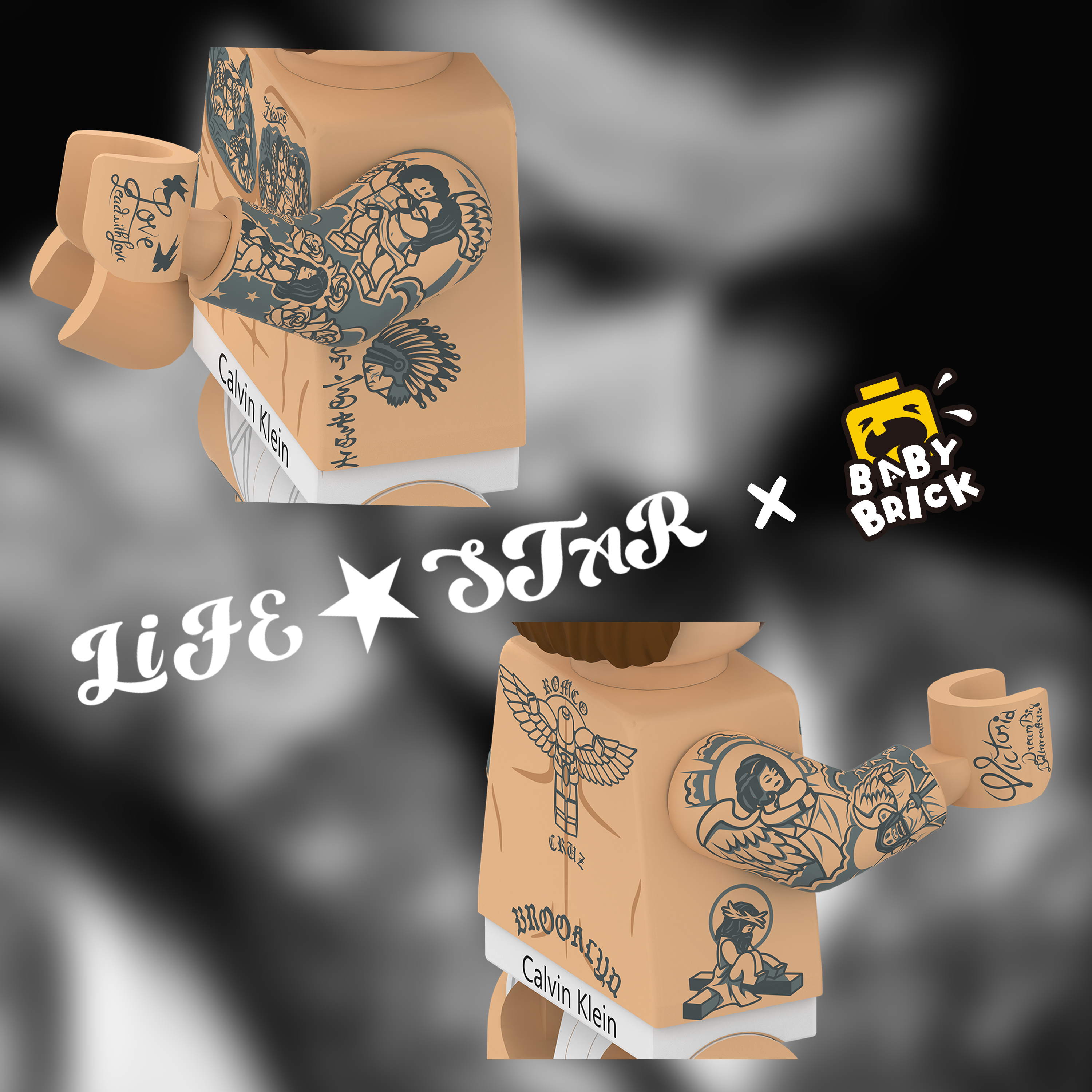 [Lifebrick x BabyBrick][Preorder]David Beckham - Tatoo Ver. [PADprinted]