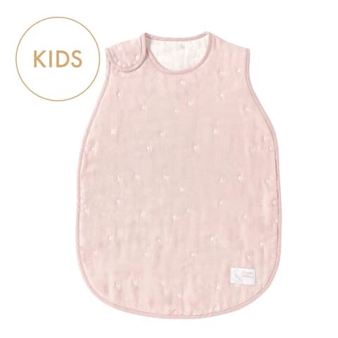 [日本製造🇯🇵Made in Japan] 10MOIS Shell Pink Sleeper Kids Size Fluffy Gauze (6 Layers Of Gauze) 十字星六重紗防踢睡袋