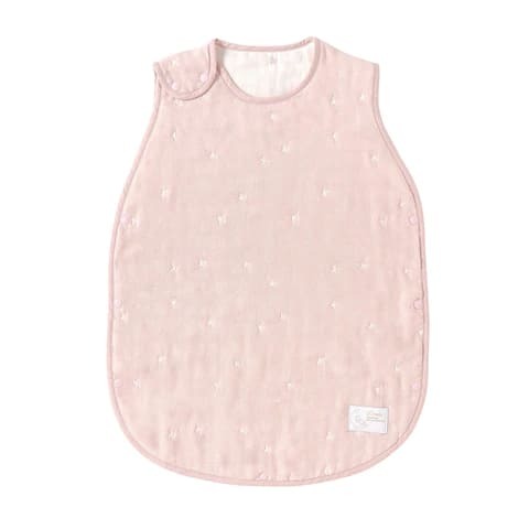 [日本製造🇯🇵Made in Japan] 10MOIS Shell Pink Sleeper Kids Size Fluffy Gauze (6 Layers Of Gauze) 十字星六重紗防踢睡袋