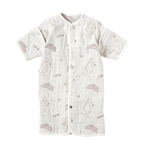 [日本製造🇯🇵Made in Japan] HOPPETTA Blanc 6Way Sleeper Fluffy Gauze (6-Layer Gauze) 動物森林六重紗6-WAY可拆袖成長型睡袍