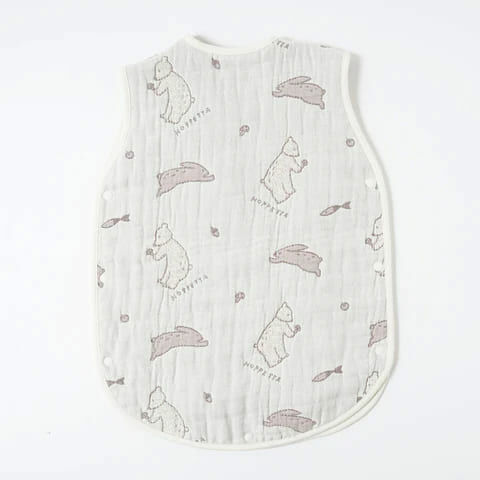 [日本製造🇯🇵Made in Japan] HOPPETTA Blanc Sleeper Baby Size Fluffy Gauze (6-layer Gauze) 動物森林六重紗防踢睡袋