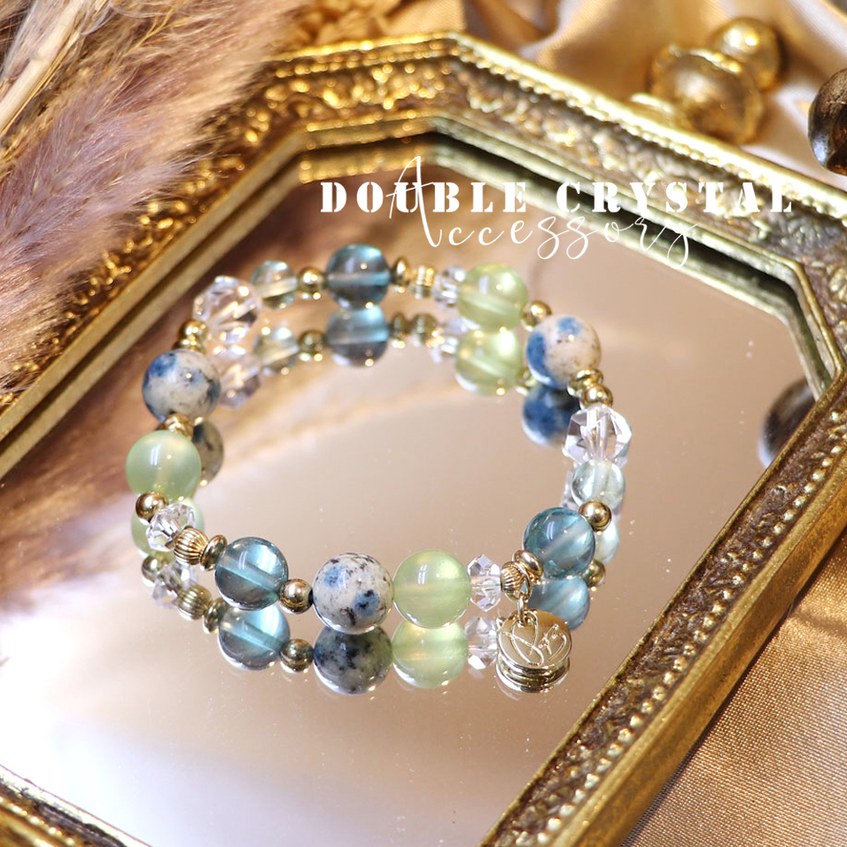 ☽◌* 遠古的淨水／K2 Blue．金葡萄石．藍螢石．綠螢石