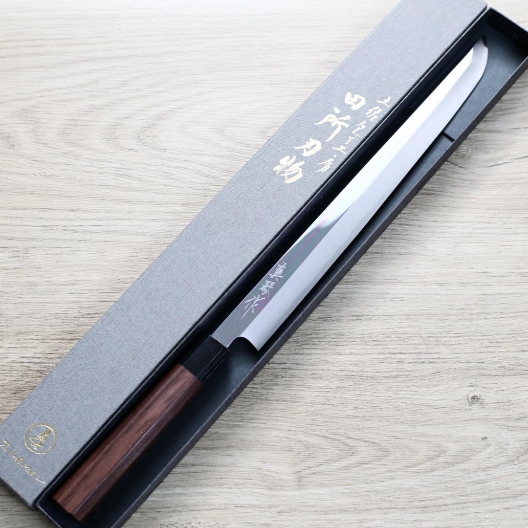 田所真琴 先丸蛸引 300mm 白紙鋼 鏡面