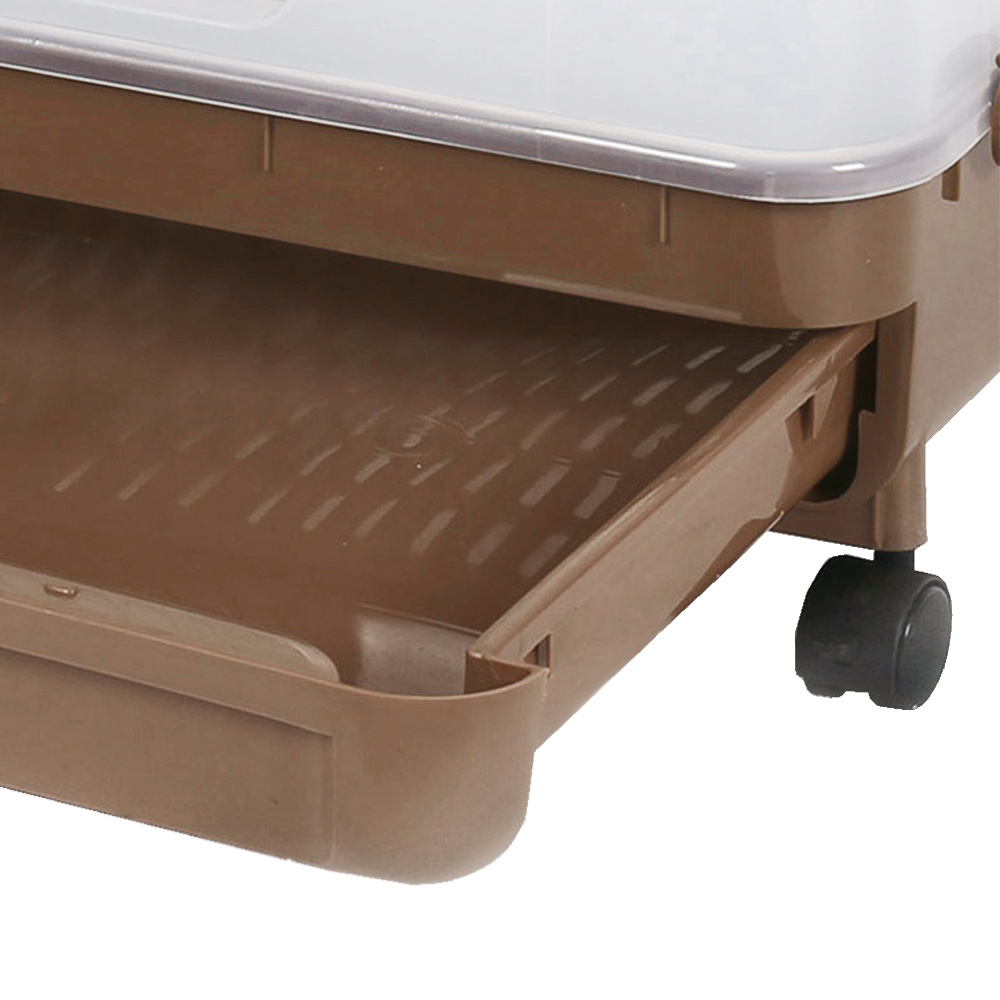 日本Marukan-MR-994 抽屜式精緻兔籠-茶色 H50