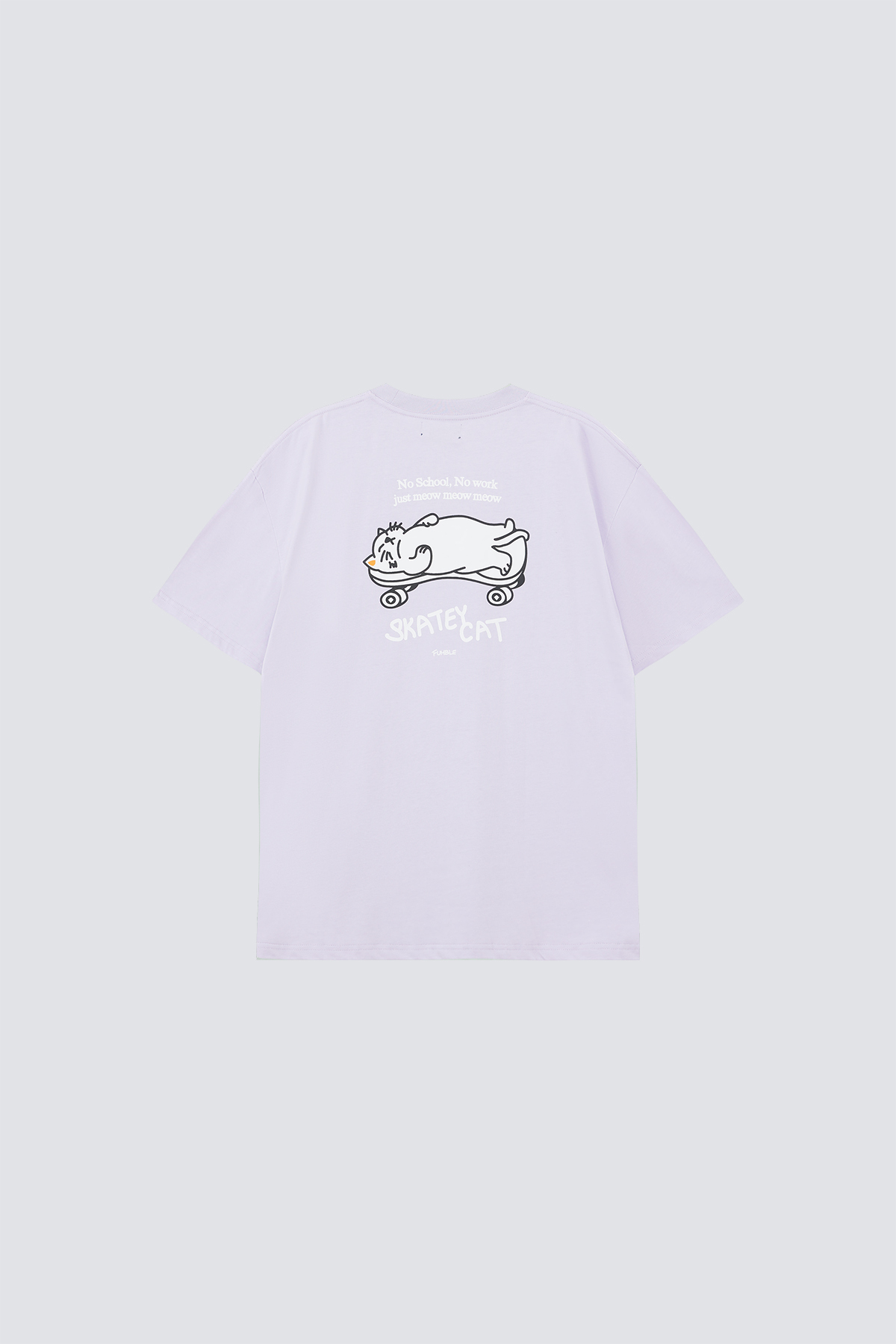 Skatey Cat Print Tee｜Taro Purple｜Hong Kong Original Design