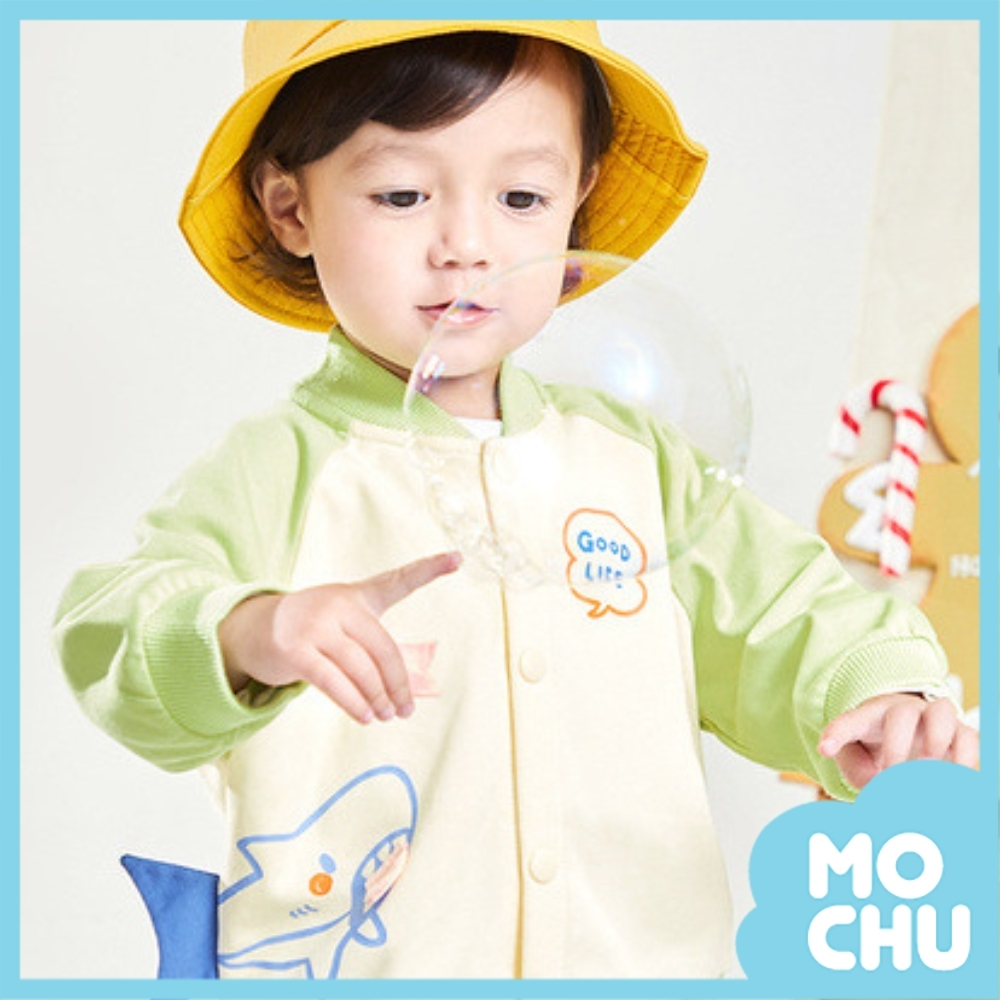 張嘴大鯊魚螺紋領口外套