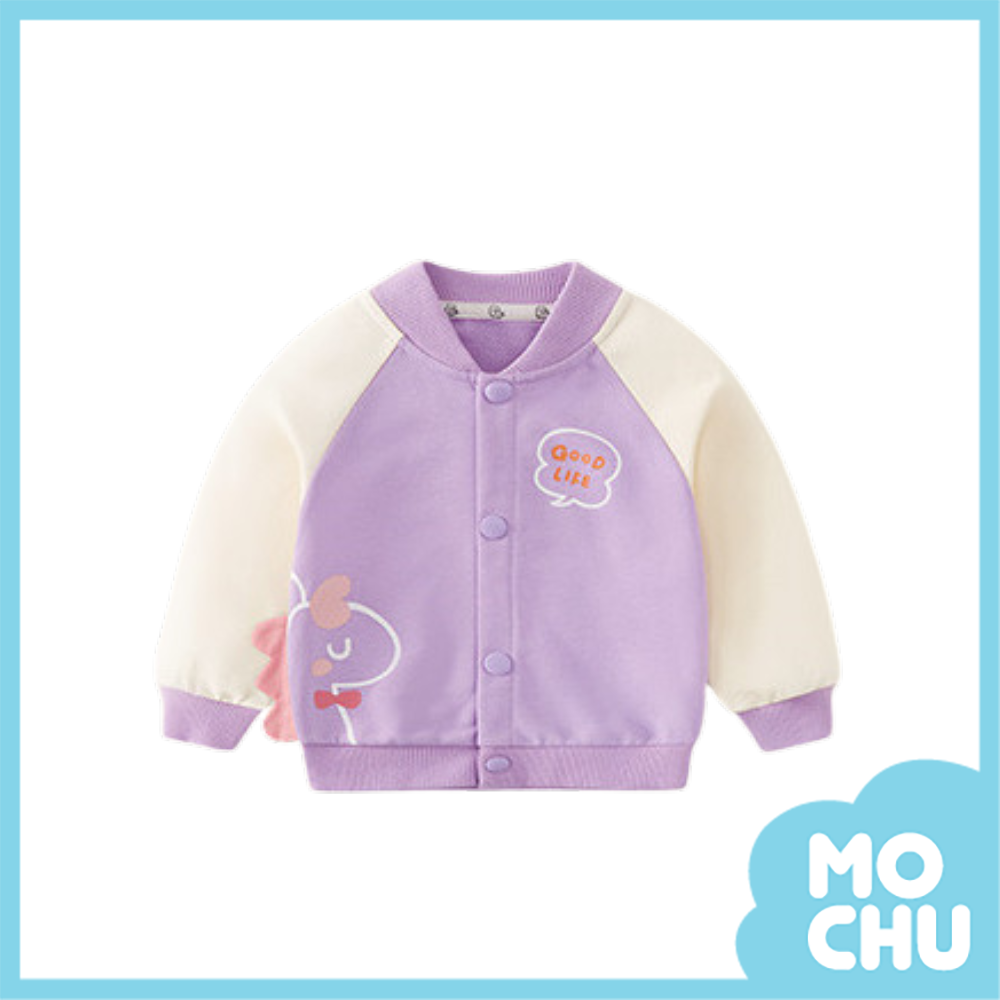 文靜獨角獸螺紋領口外套