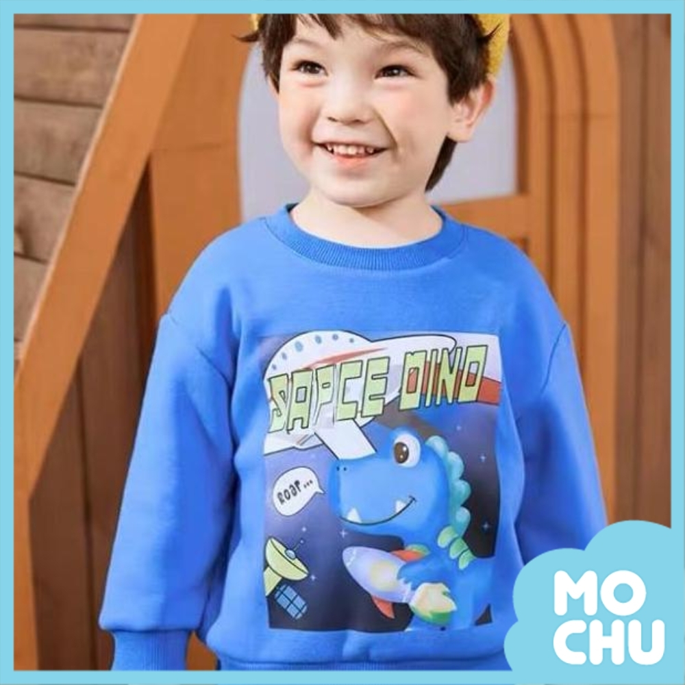 太空恐龍一體絨長袖衛衣