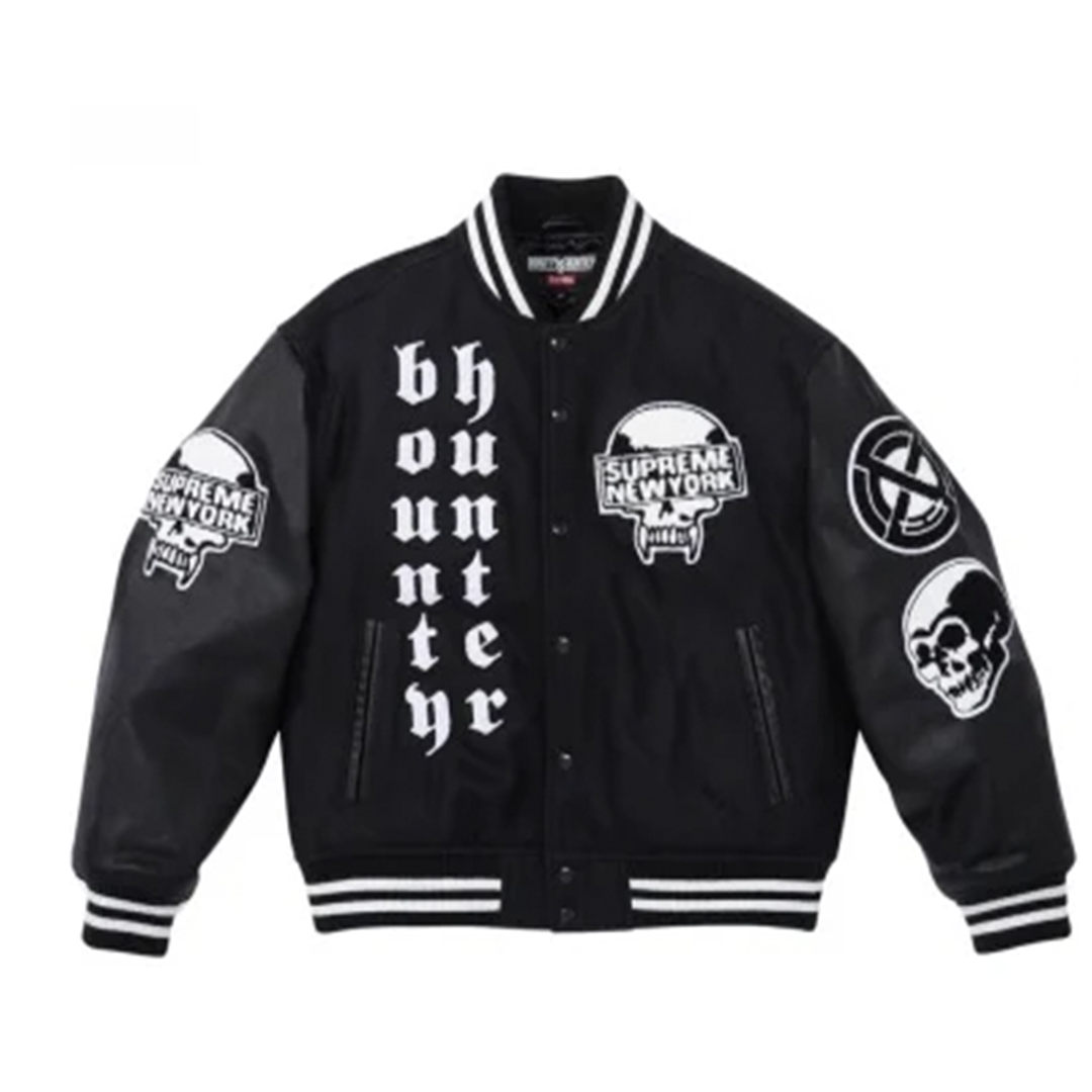 Supreme x Bounty Hunter 23FW Varsity Jacket| FLOMMARKET