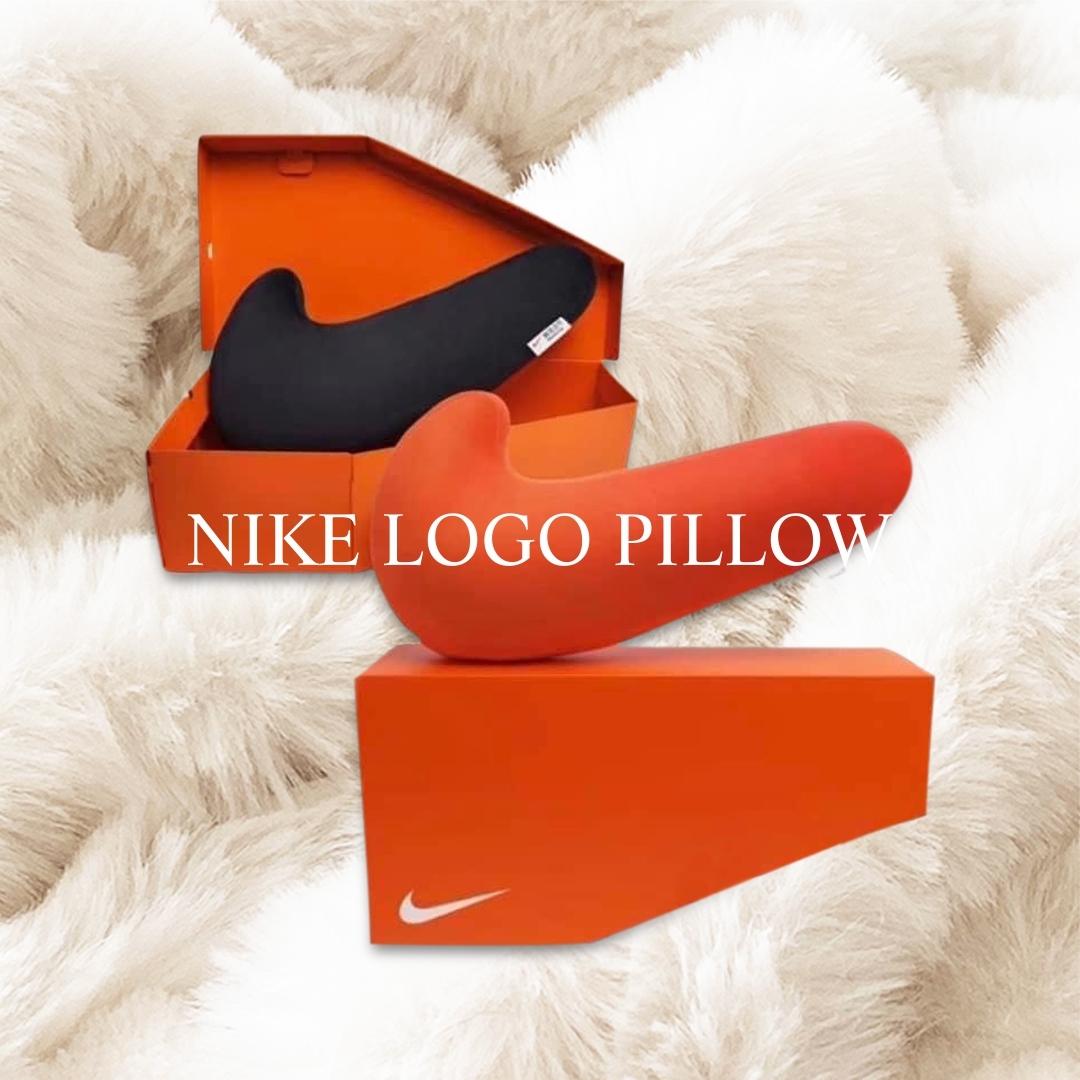 Nike swoosh 勾勾抱枕 黑/橘 海外限定 LOGO