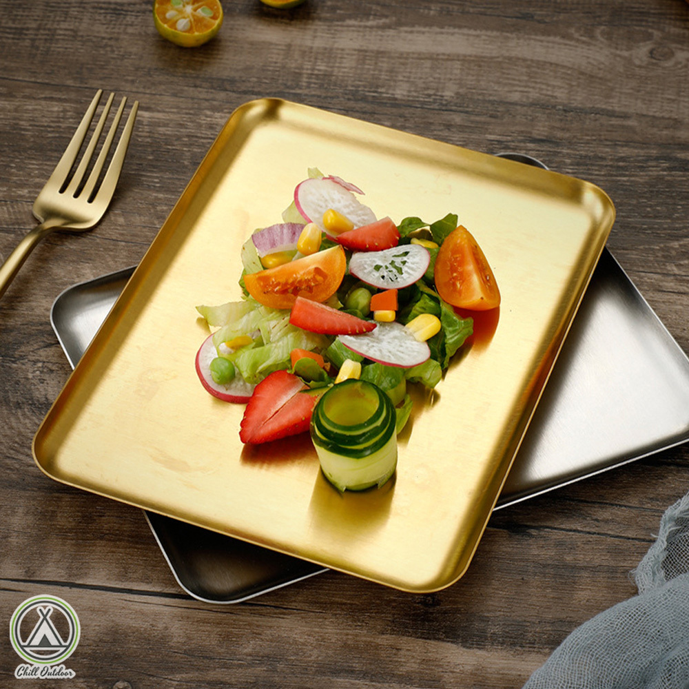 方形不鏽鋼餐盤 304不鏽鋼－多尺寸