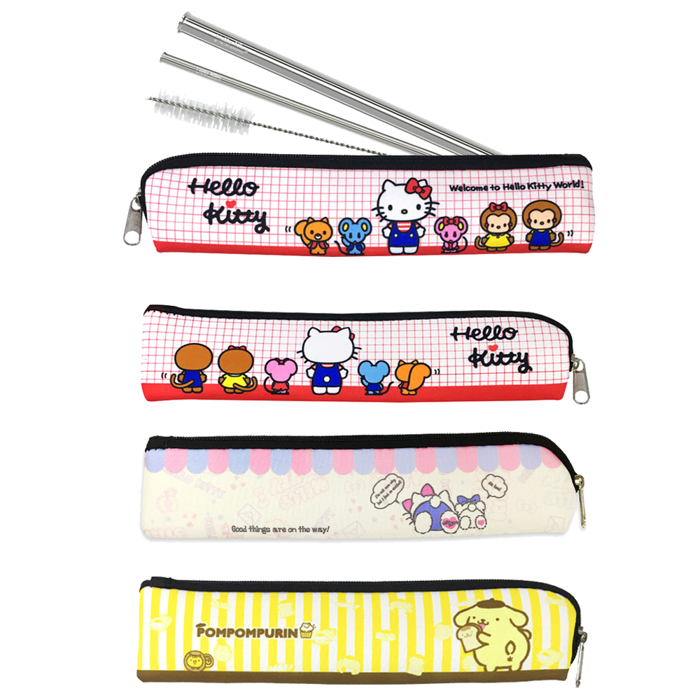 【三麗鷗家族】316不鏽鋼環保吸管四件組