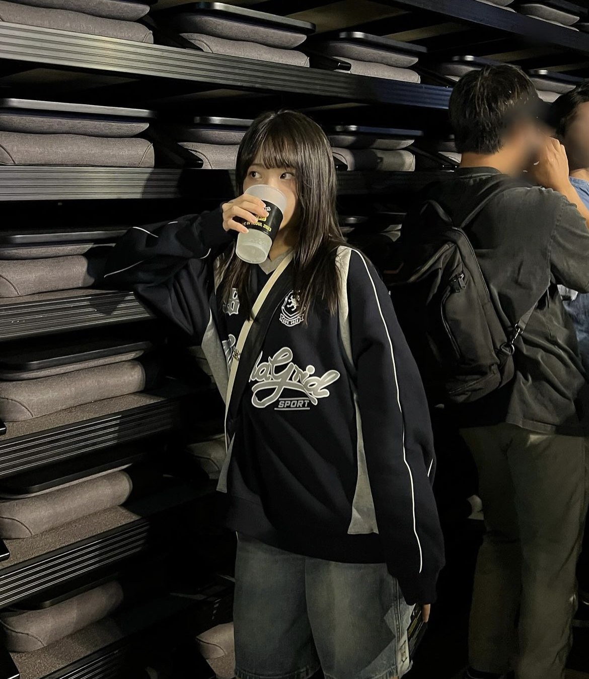 MAHAGRID TRACK SWEATSHIRT NAVY