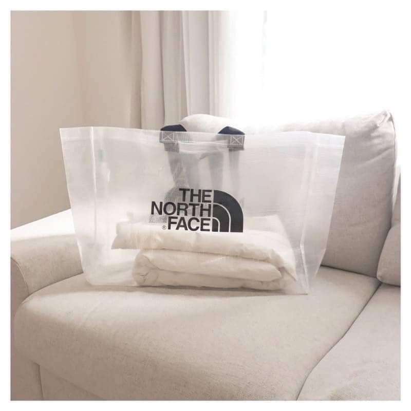 (現貨) 韓國代購 ❘ The North Face 北臉 超大容量 透明 環保 購物袋 手提袋