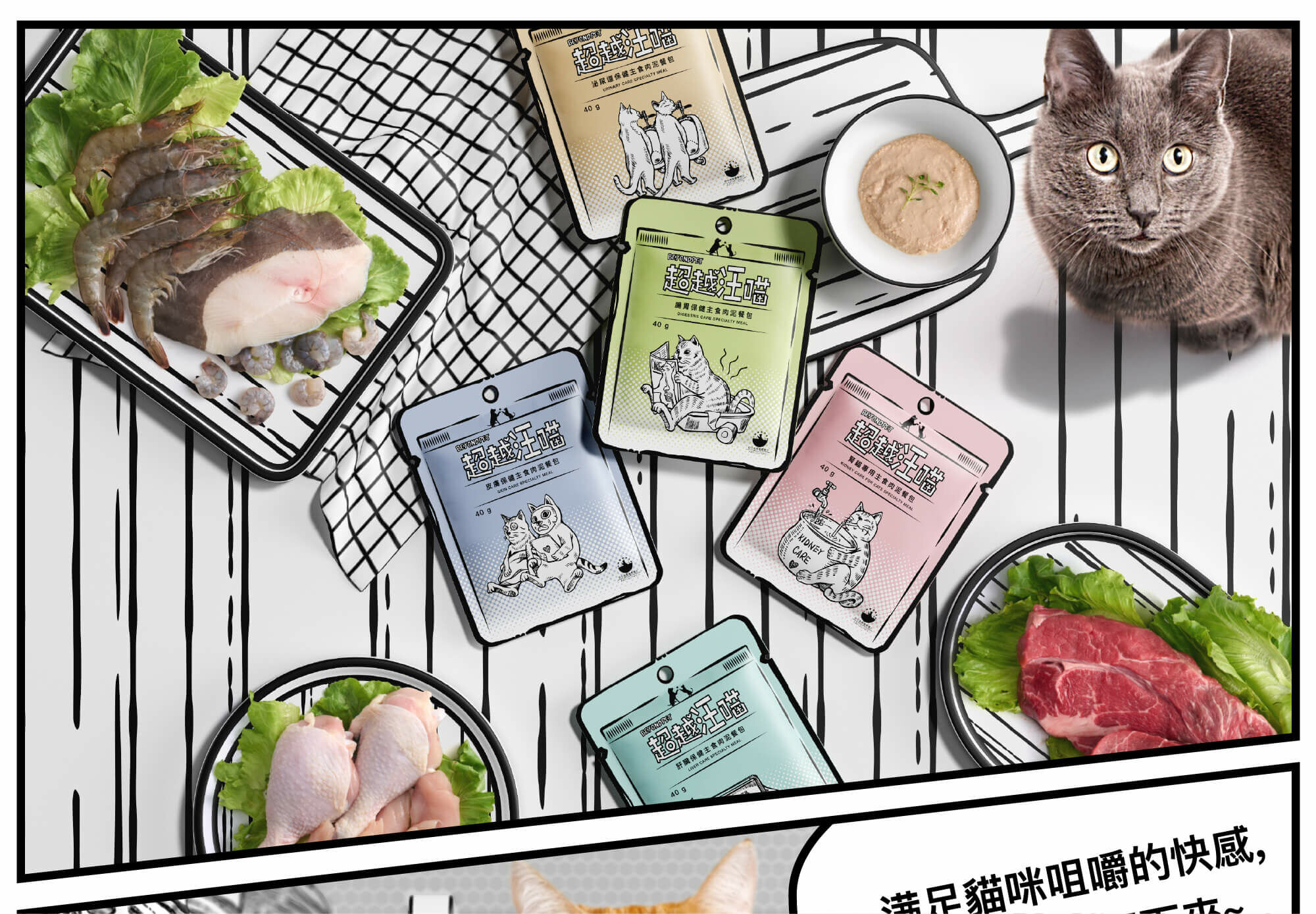 超越汪喵保健主食肉泥餐包