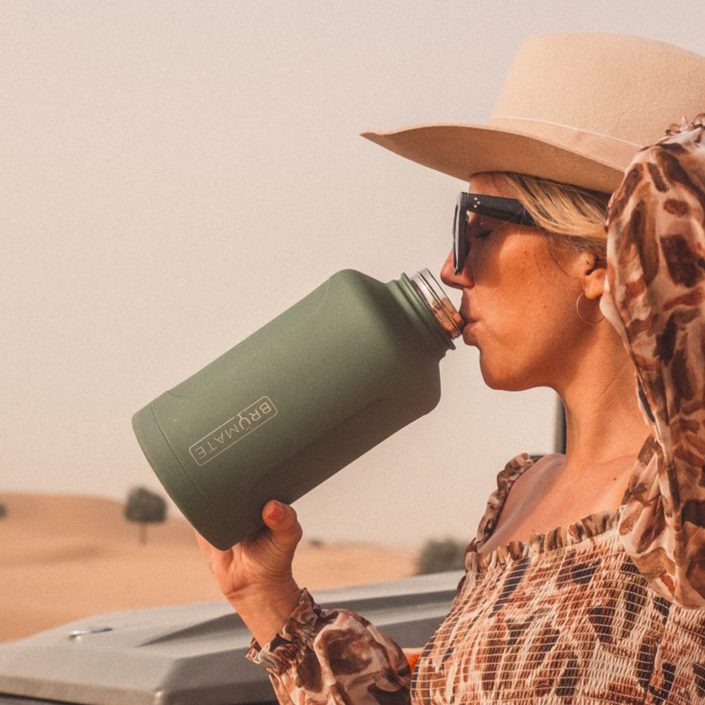 BrüMate Growl'r 64oz 超大容量質感 保溫保冰壺 | 軍 綠