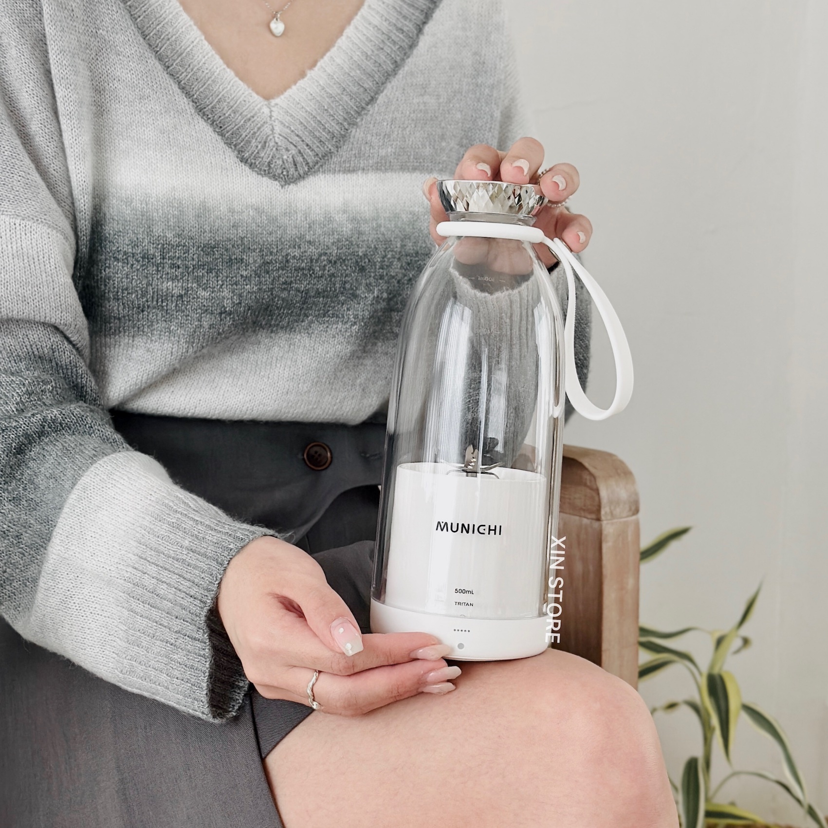 <限時開團!!>Munichi 沐尼黑 輕量隨行果汁杯 電動榨汁機 電動攪拌 調理機 果汁機 榨汁機 三色