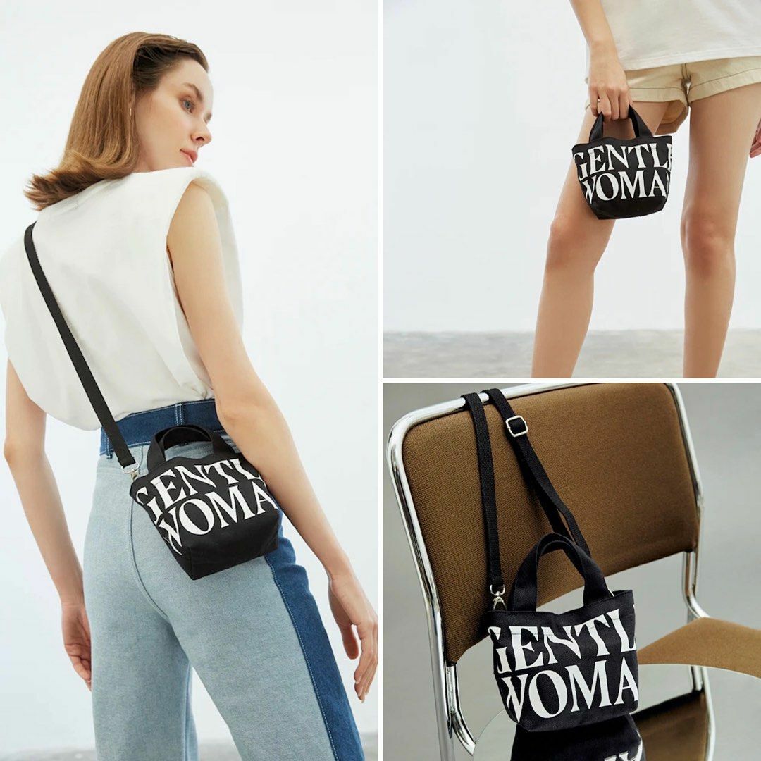 GENTLEWOMAN★GW BLACK MICRO CANVAS TOTE トート 日本未入荷 代購Gentlewoman新款GW BLACK MICRO CANVAS TOTE 2色