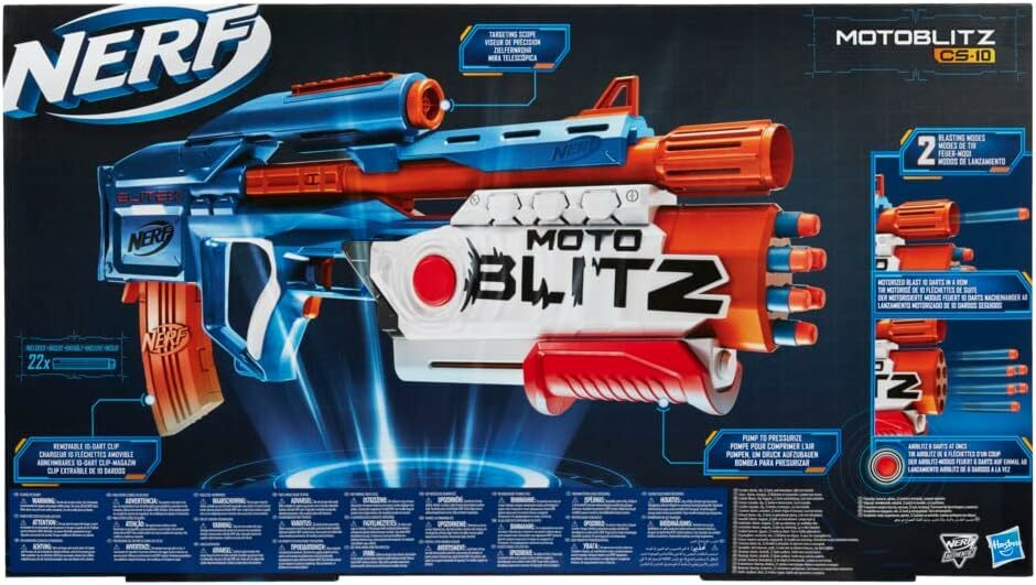 《 NERF 樂活打擊 》 NERF 菁英系列 閃電突擊CS 10電子射擊器
