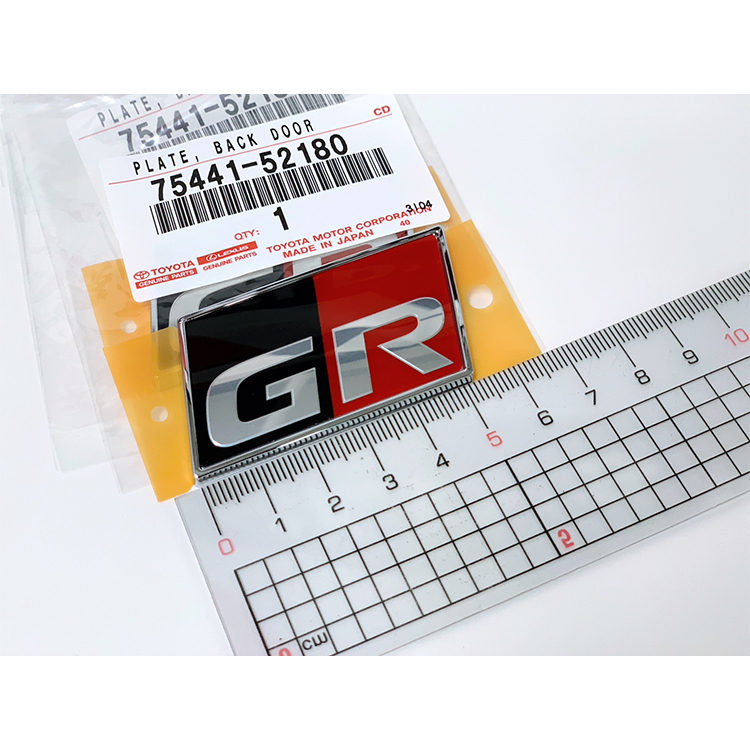 純正日本 TOYOTA 原廠部品 GR 馬克 銘牌 75441-52180