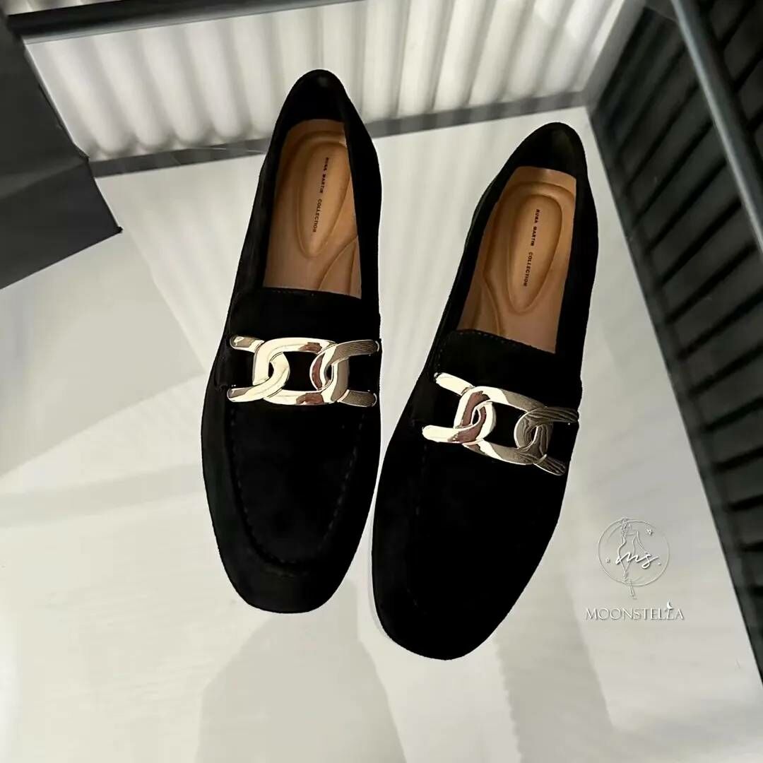 質感扣環奶奶鞋