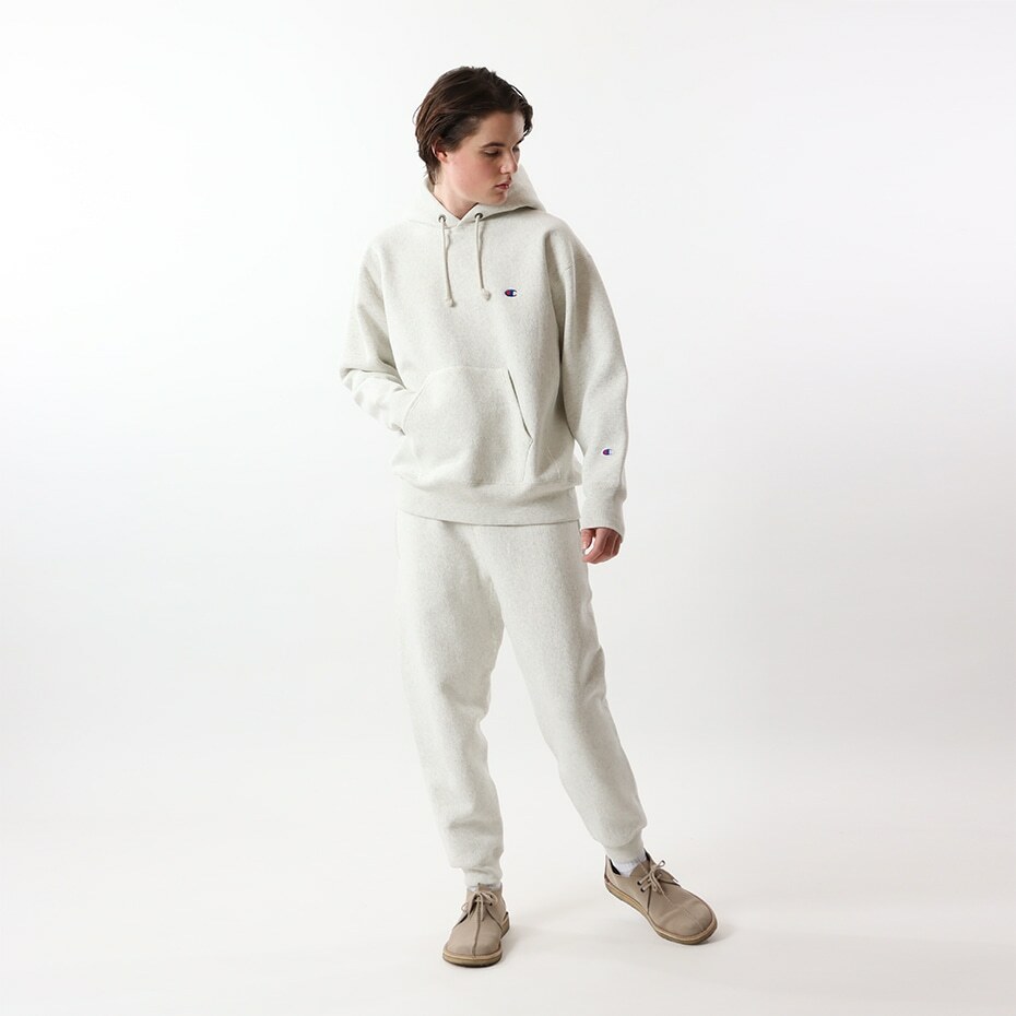 男款-REVERSE WEAVE 11.5oz重磅經典運動棉褲-米色（C3-Q215-810）