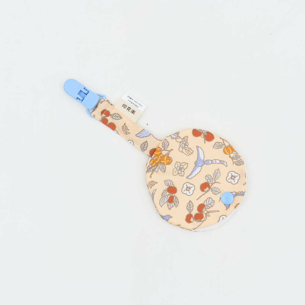 Fabric Pacifier Clip/Joyful Forest /Taiwan Blue Magpie & Persimmon