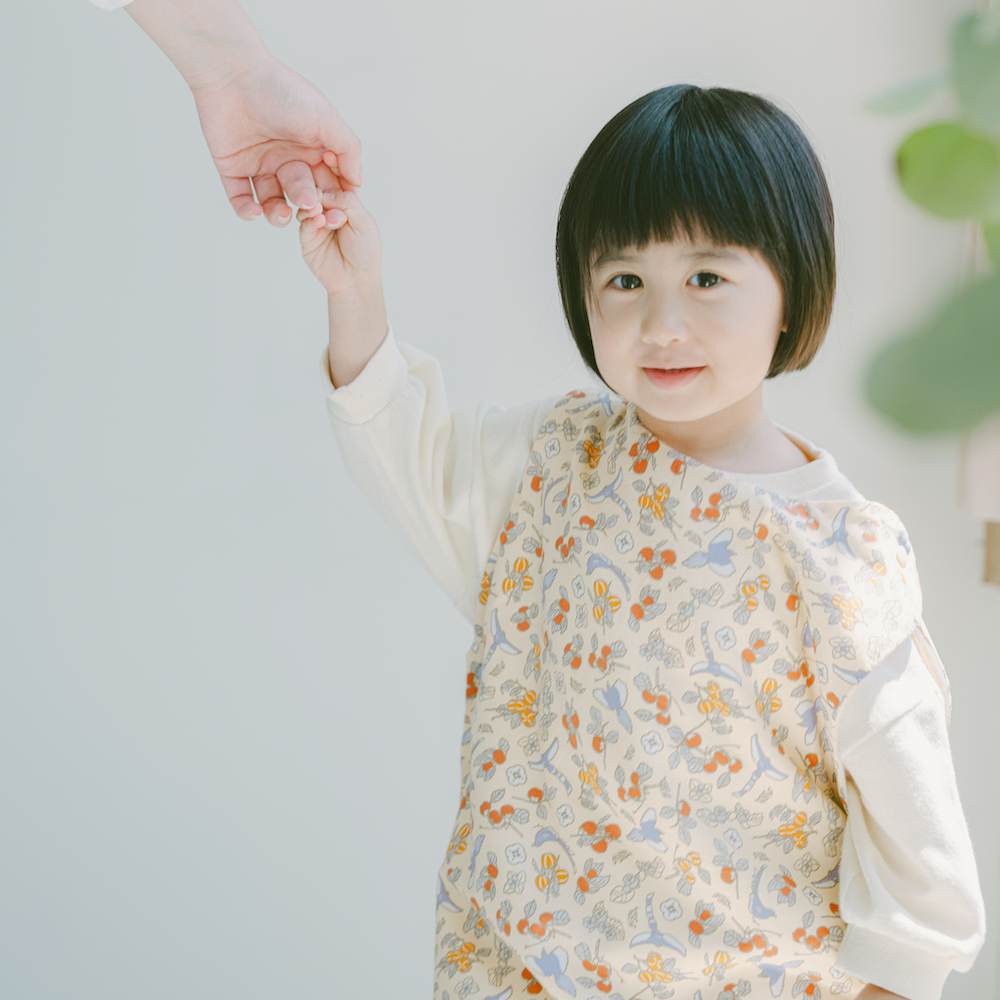 Baby Envelope Blanket - Shoulder Buttoned/Joyful Forest /Taiwan Blue Magpie & Persimmon