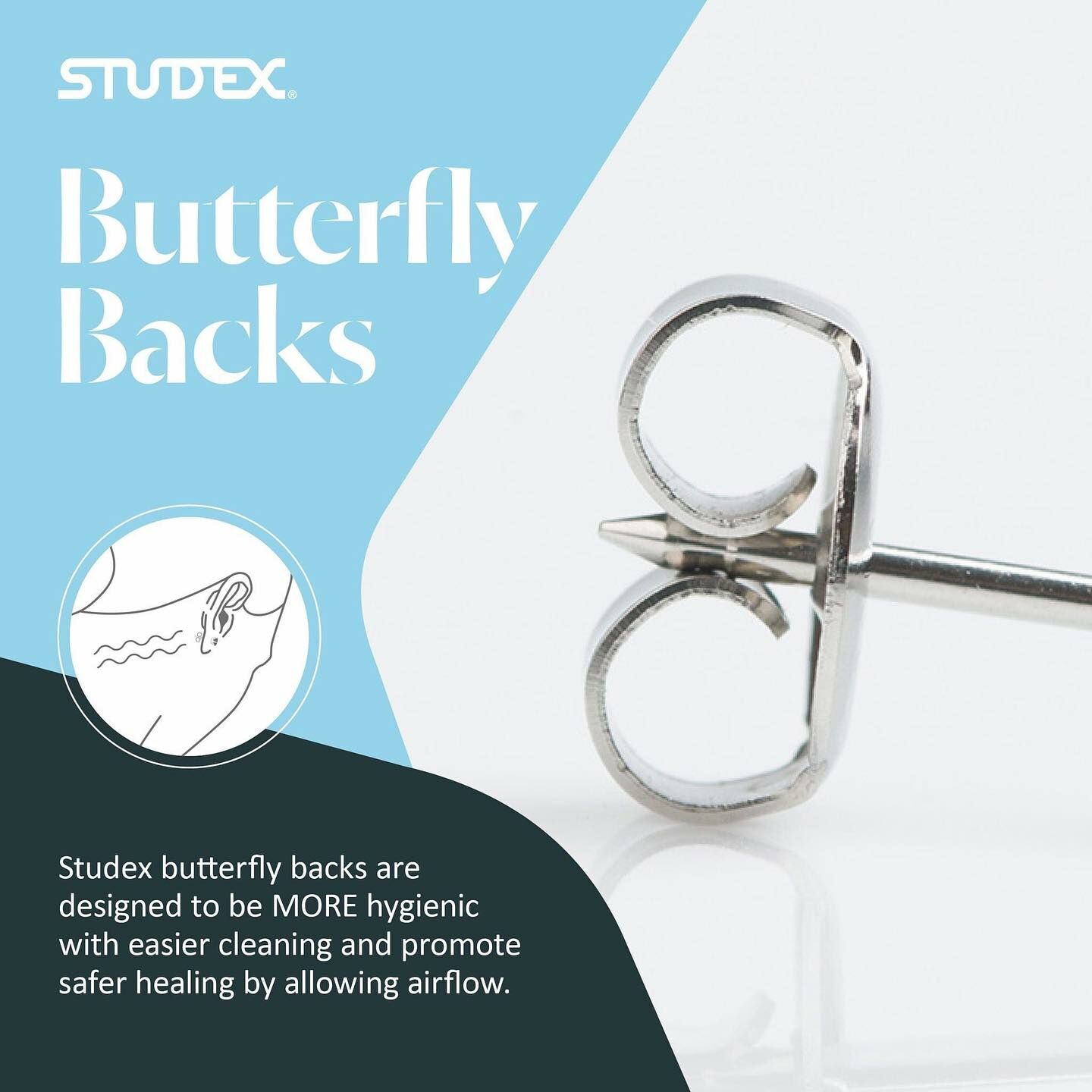 studex professional ear piercing  hypoallergenic medical grade 專業穿耳 防敏感 醫學級