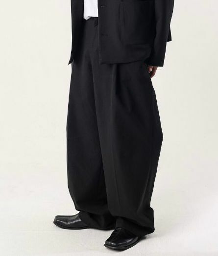 淨色滑身料鬆身西褲 Lowell-012P