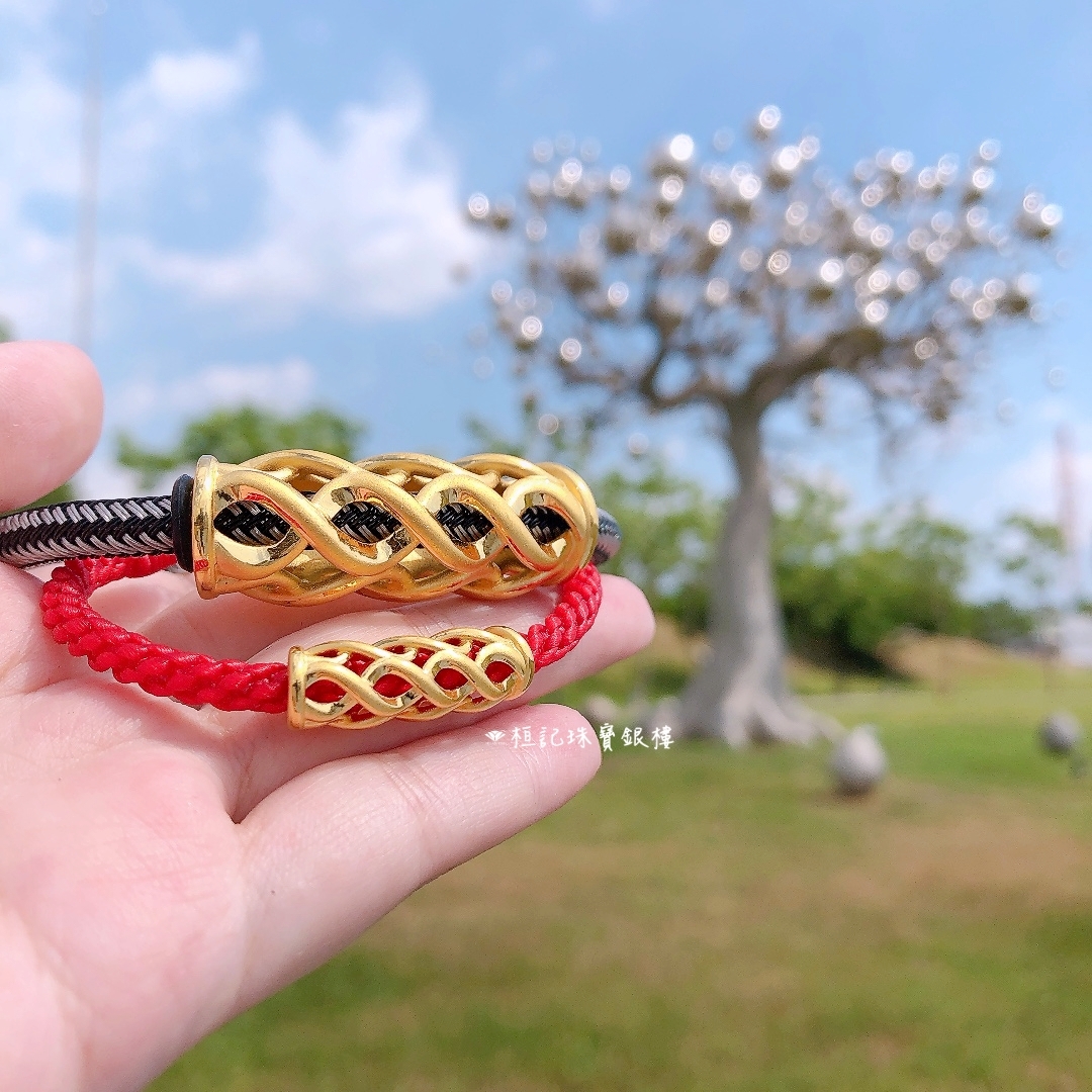 交織浪漫 情侶編織金手鍊