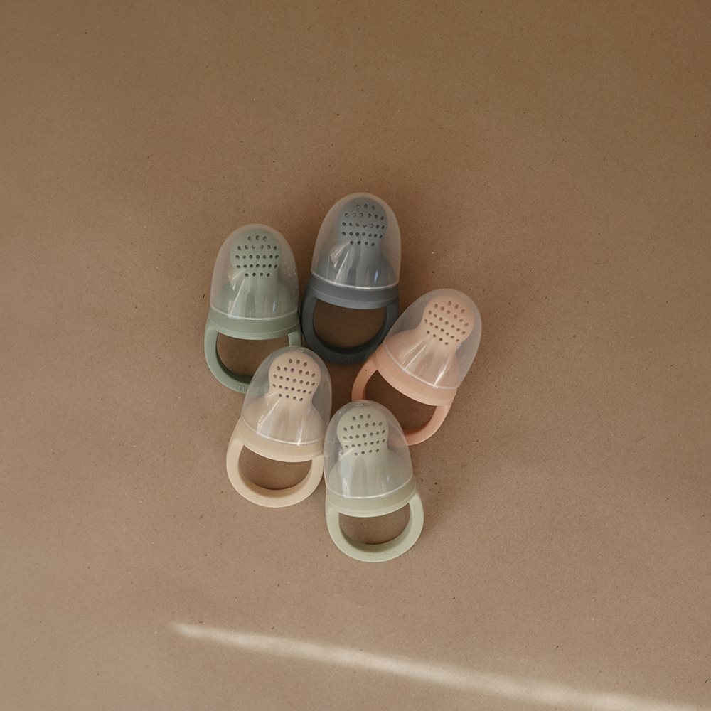 美國mushie 新鮮食物餵食器 矽膠嬰兒餵食器奶嘴 多色可選 米白 / 淺綠 / 紫色 / 腮紅 / 劍橋藍