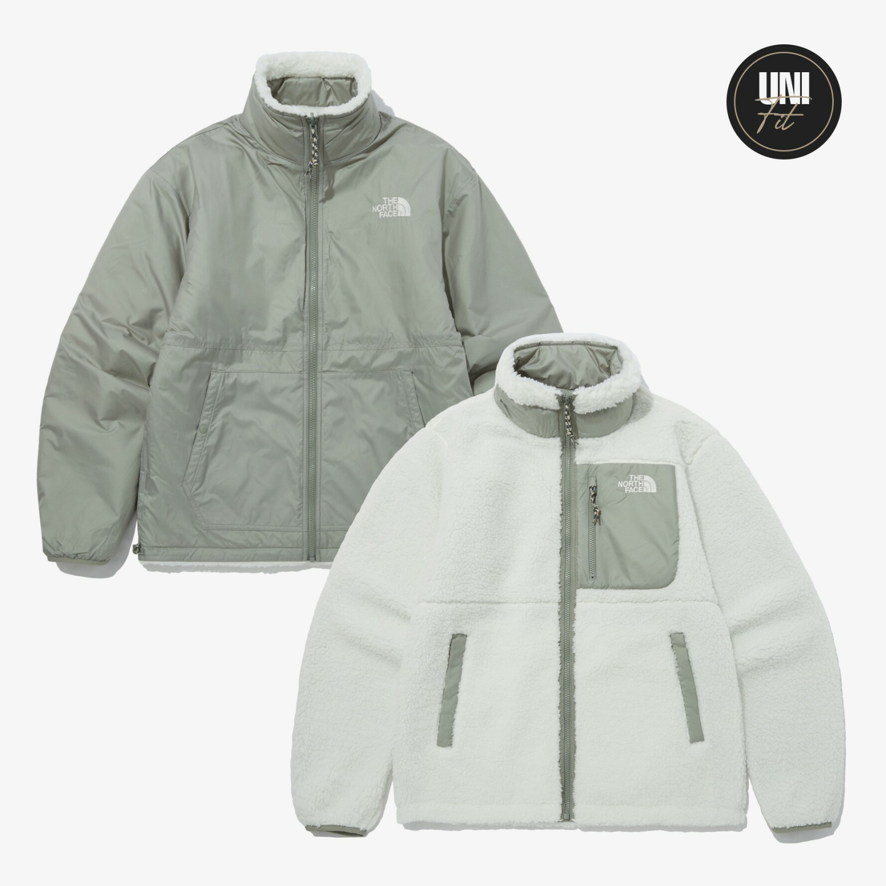 THE NORTH FACE PLAY GREEN RVS FLEECE JACKET 雙面外套( 4色入