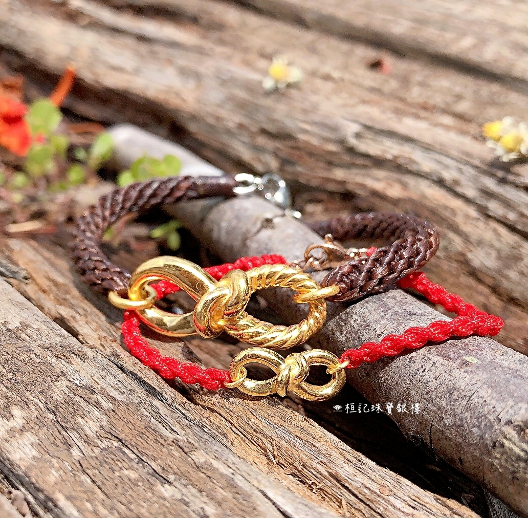 無限結伴 情侶編織金手鍊