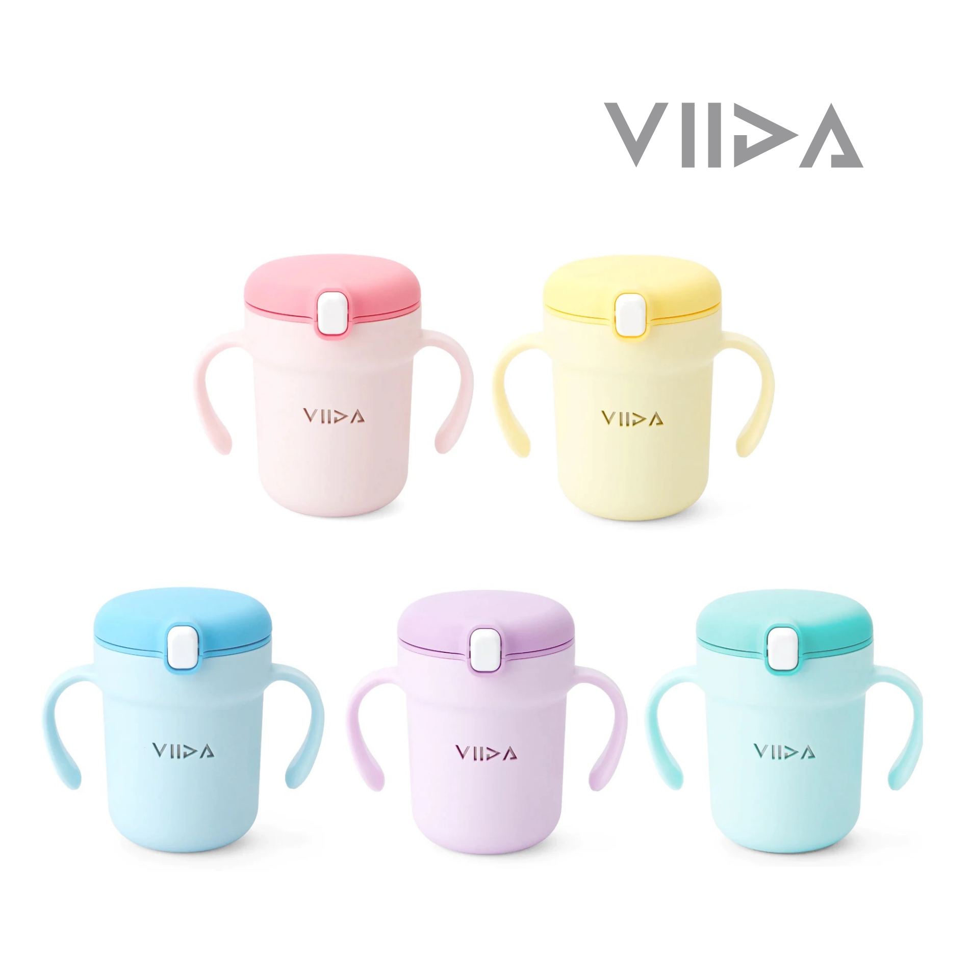 Viida Soufflé Antibacterial Stainless Steel Straw Sippy Cup
