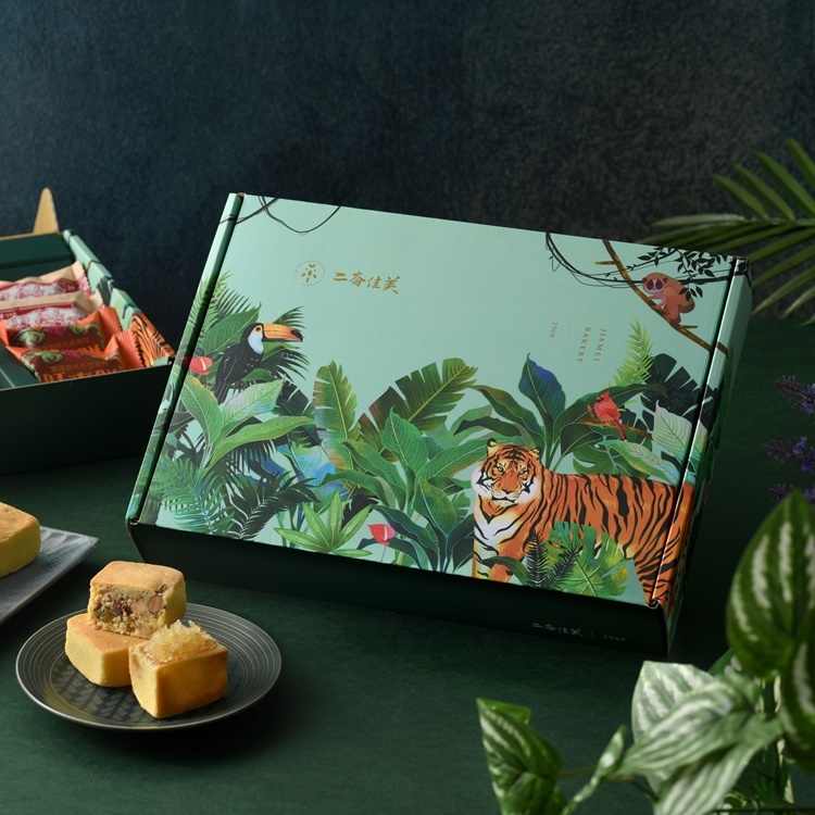 ★雨林禮盒B★【伍仁酥5入+芋頭酥3入+烏豆沙蛋黃酥3入+綠豆椪3入】