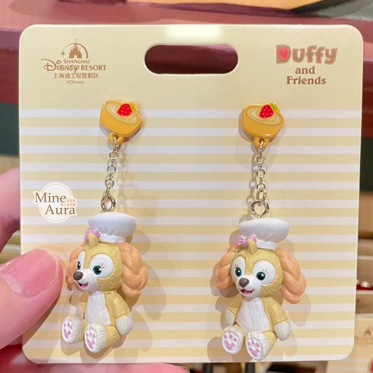 可琦安 餅乾 CookieAnn 立體坐姿 造型 耳環 -上海迪士尼樂園