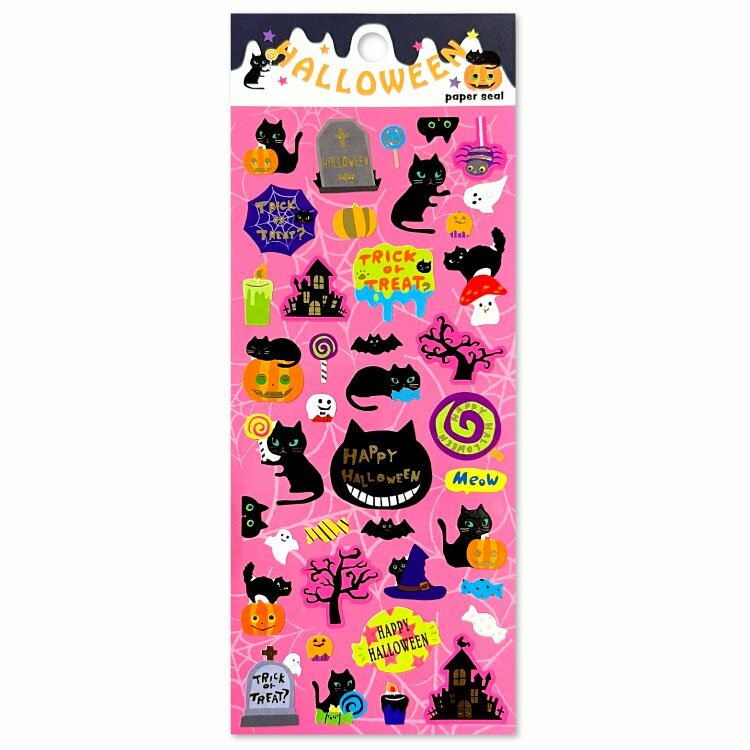 黑貓 萬聖節系列貼紙｜日本ACTIVE CORPORATION