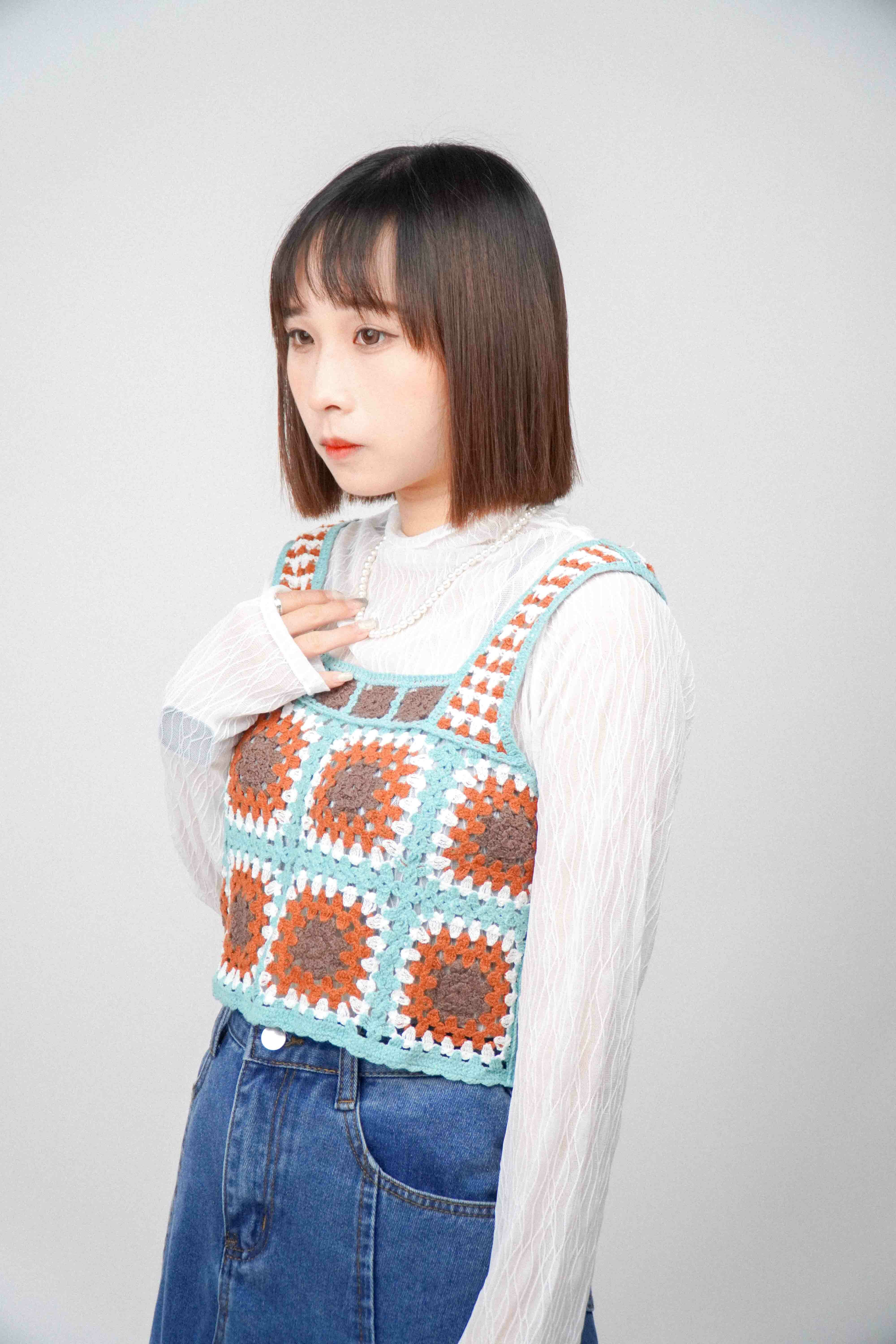 『Always_Good』針織 勾花 簍空 背心