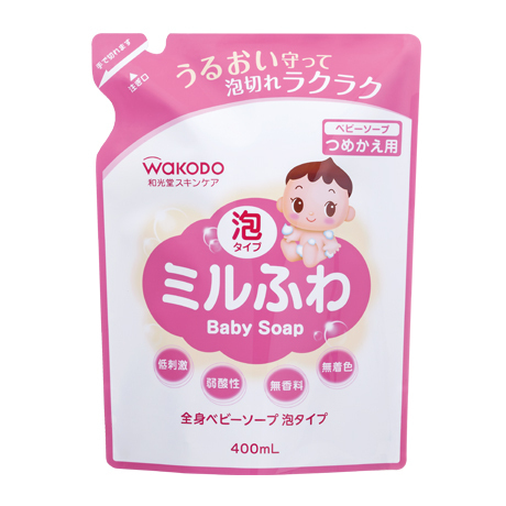 MIRUFUWA 嬰兒沐浴露泡沫型 400ml（補充裝）