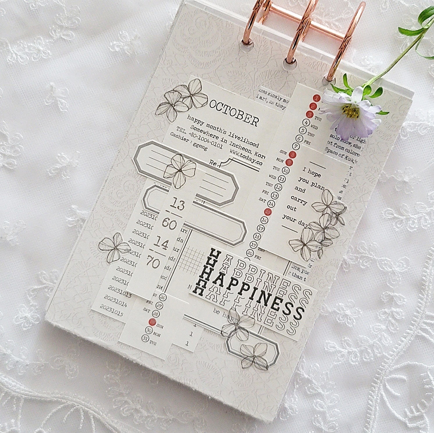 韓國 ggaggong．復古英文字透明貼紙包 黑色/棕色