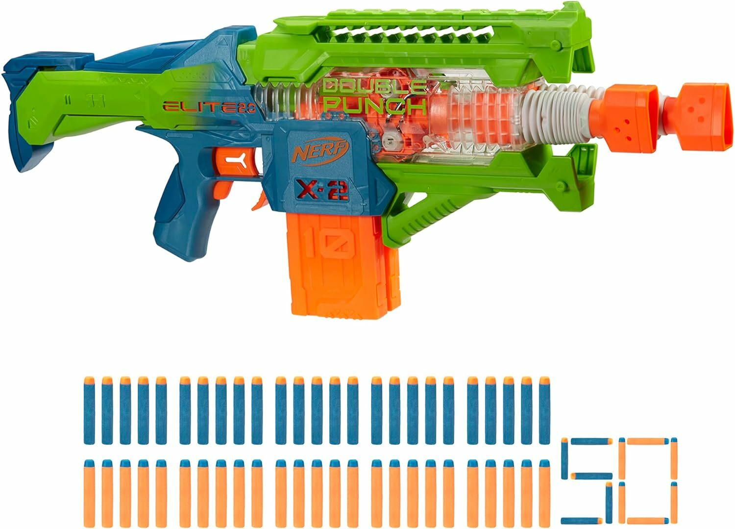 《 NERF 樂活打擊 》 NERF 菁英系列 雙擊終結者電動射擊器 F6364 SA00