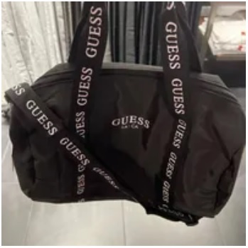 [S] GUESS DX21078 LOGO DUFFLE BAG,BLACK, 843061108687 (SGU459)