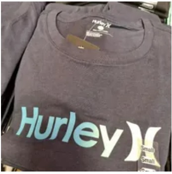 [S] HURLEY ONE & ONLY LOGO JERSEY SS GRAPHIC TEE,OBSIDIAN, HFA22VMT05122-401 (SHL45)