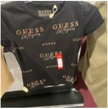[S] GUESS CATAE LOGO TEE,JET BLACK, QBOI13K9TJ1-JET BLACK (SGU465)