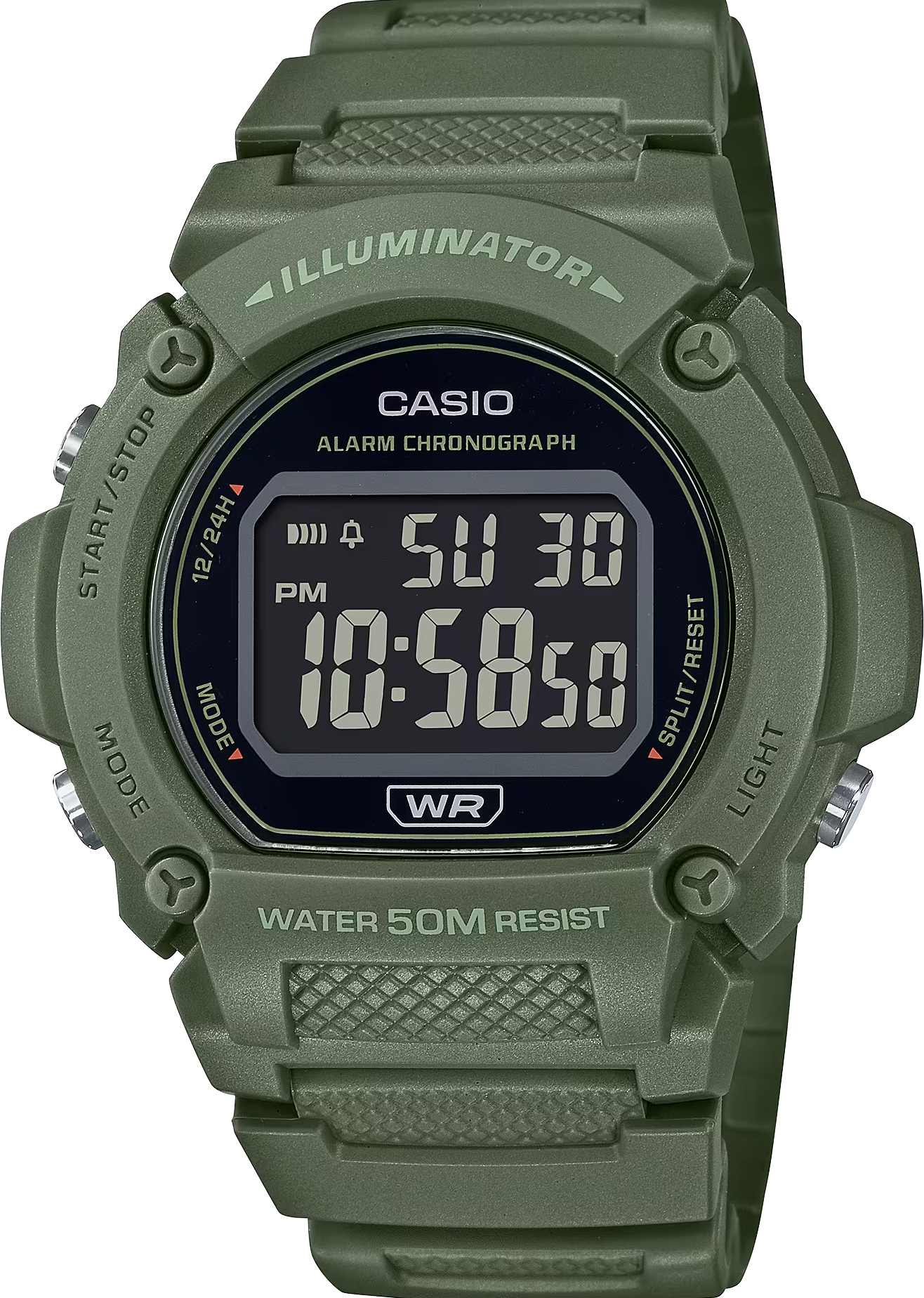 萬年鐘錶 - 卡西歐  CASIO  大地色彩系列數位顯示電子錶  W-219HC-3BV  錶徑 47.1MM