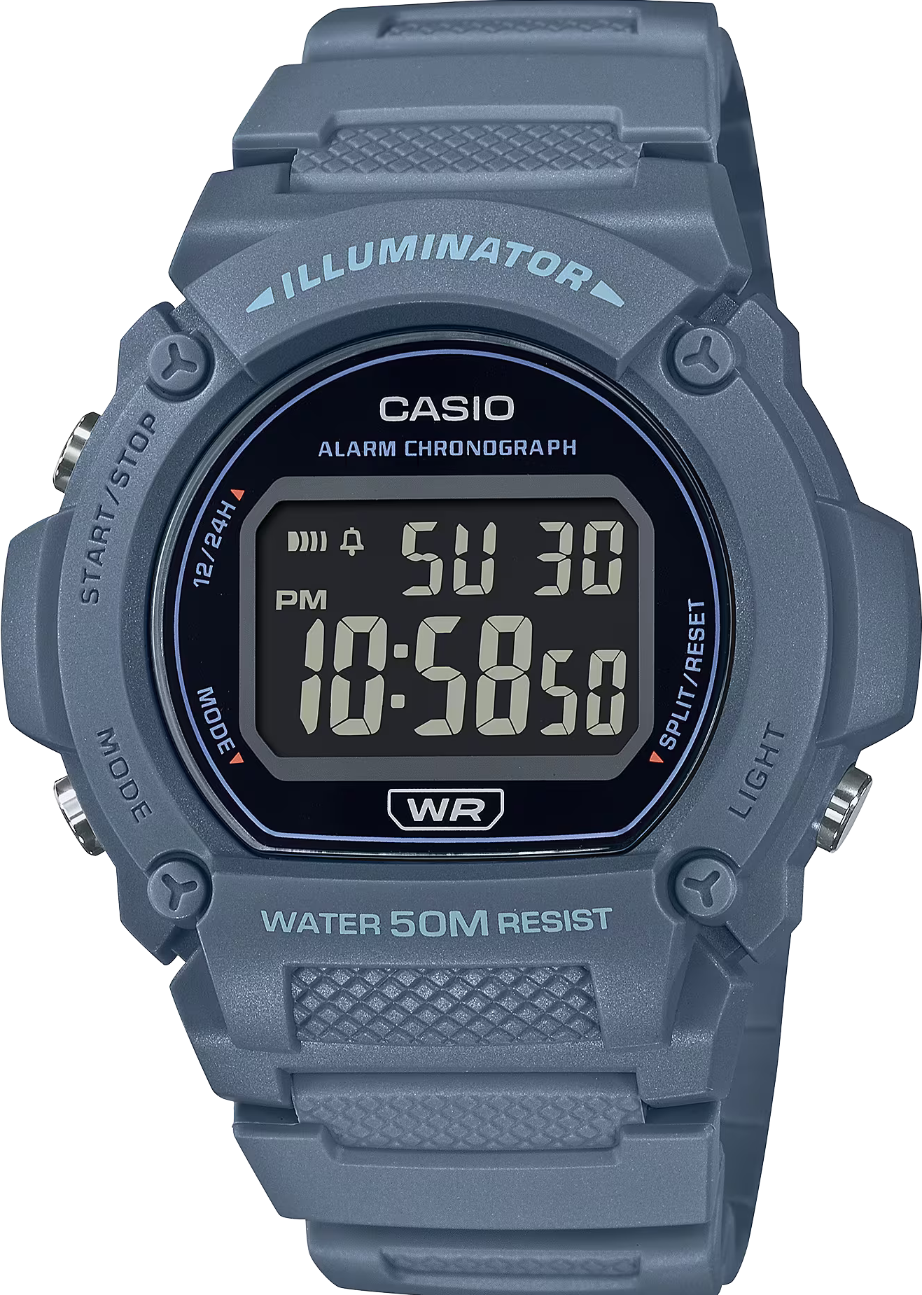 萬年鐘錶 - 卡西歐  CASIO  大地色彩系列數位顯示電子錶  W-219HC-2BV  錶徑 47.1MM