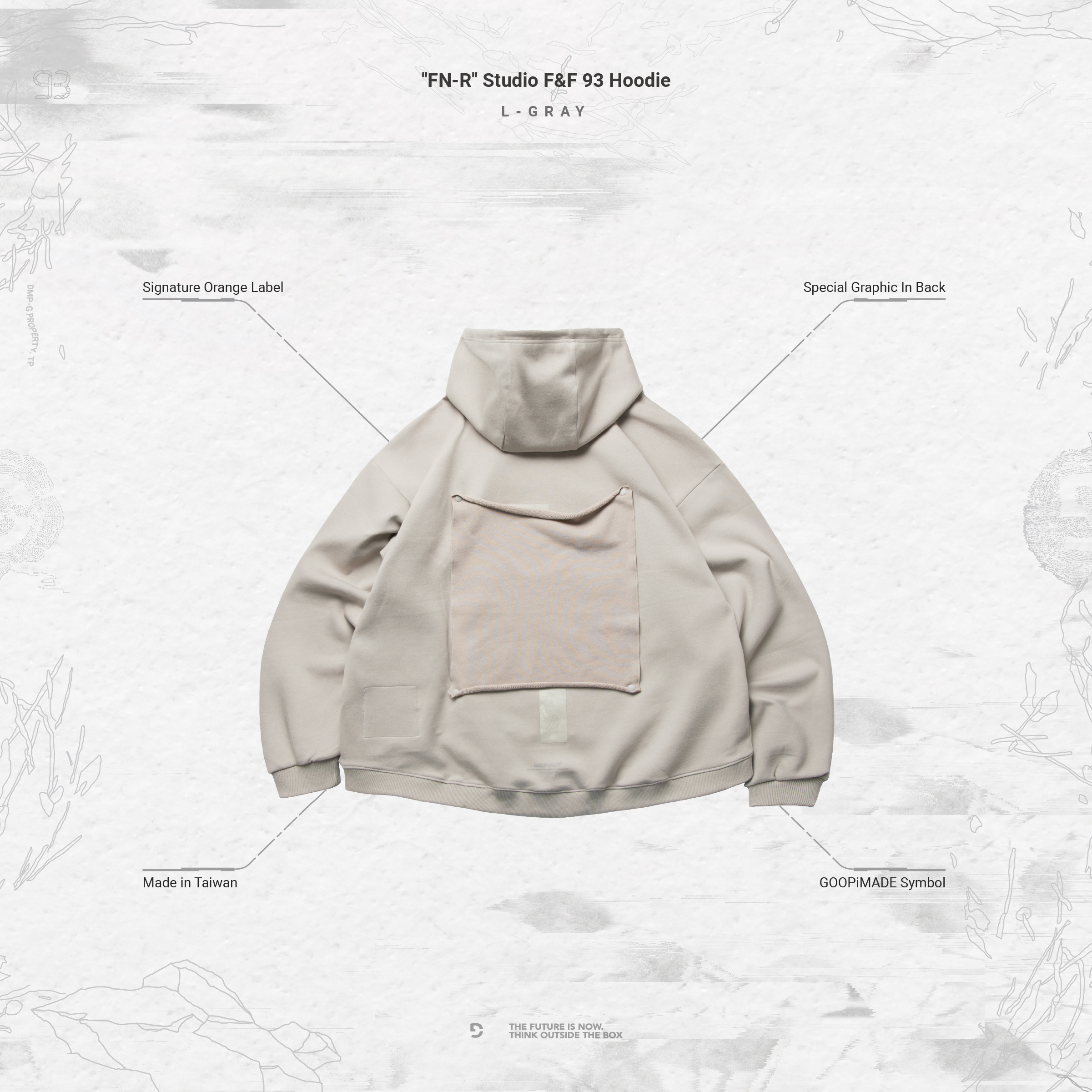 GOOPiMADE “FN-R” Studio F&F 93 Hoodie - L-Gray