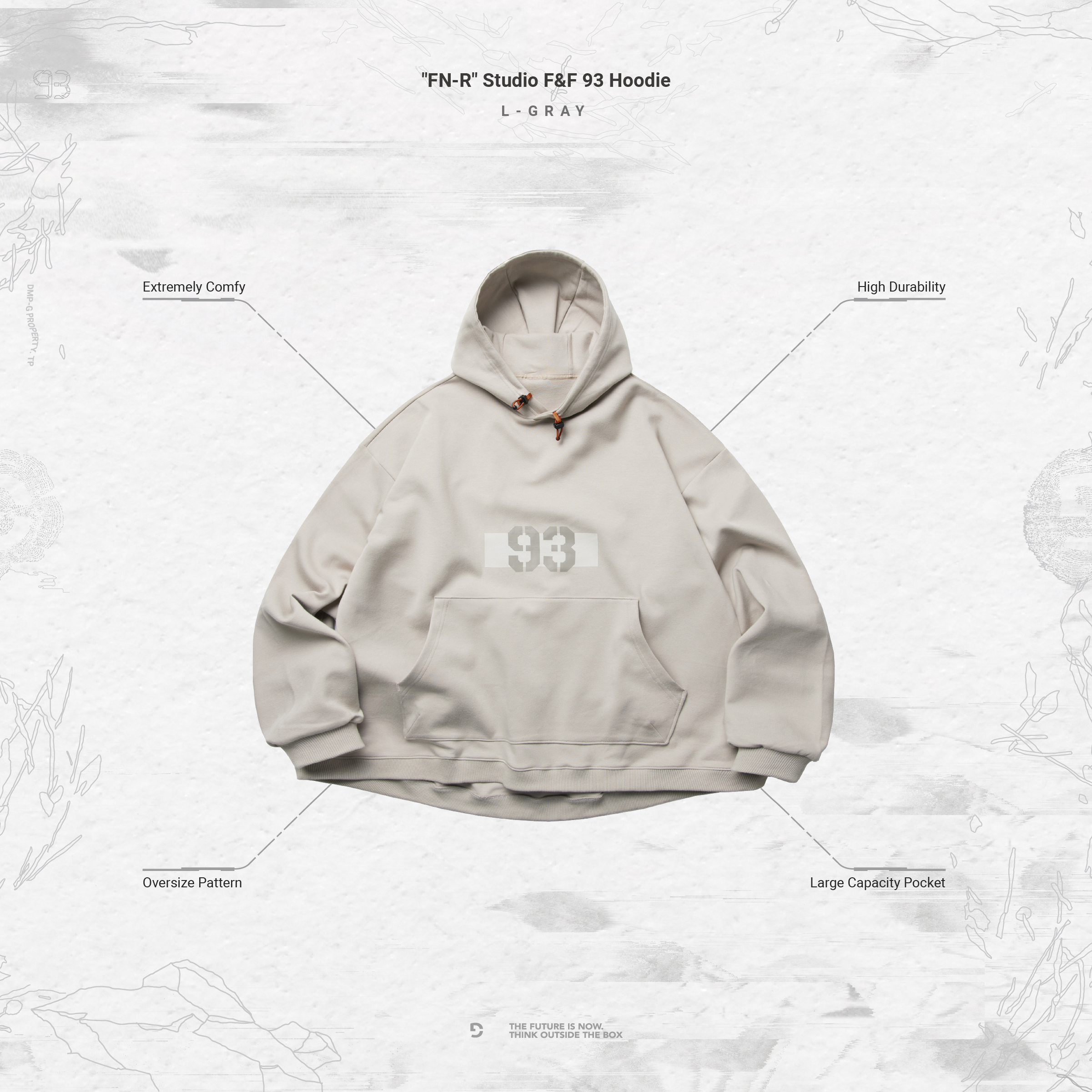 GOOPiMADE “FN-R” Studio F&F 93 Hoodie - L-Gray