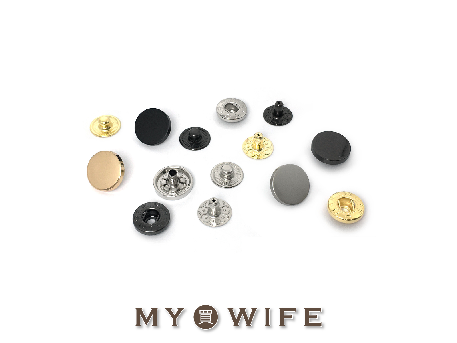 平面質感押釦_6色3規格(3入)